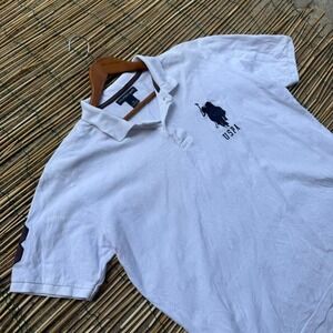 2 FOR $20 DEAL / US‎ Polo Assn White Polo Shirt Size XL Short Sleeve Cotton Logo